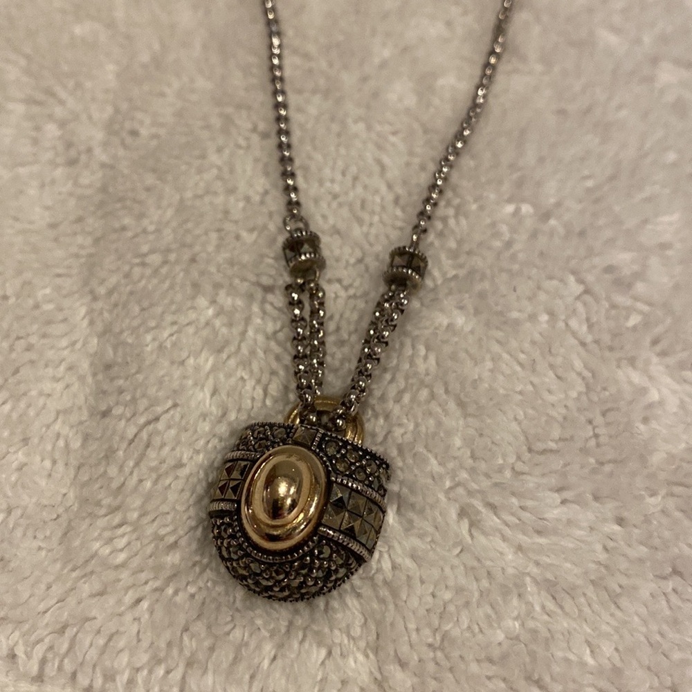 Judith Jack 14K and Sterling Silver Necklace
